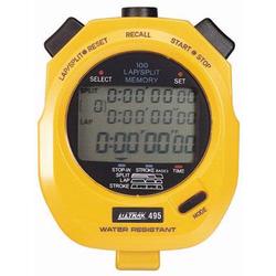 Ultrak 495-Y 100 Lap Memory Stopwatch (With 3 Line Display) - Yellow