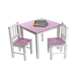 Lipper International 513PK Child's Table and 2-Chair Set, Pink and White