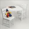 Lipper Square Table & 2 Chairs Set 514W -  White                               