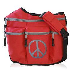 Diaper Dude 103P RED PEACE DIAPER BAG