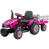 Peg Perego IGOR0067 Case IH Magnum Tracktor with Trailer - Pink