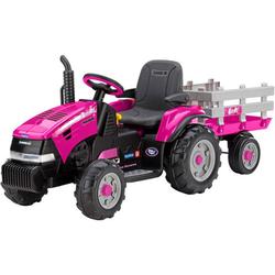 Peg Perego IGOR0067 Case IH Magnum Tracktor with Trailer - Pink