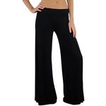 Hybrid - Womens Wide Leg Boho Palazzo Gaucho Pants - Medium - Black 