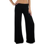 Hybrid - Womens Wide Leg Boho Palazzo Gaucho Pants - Large - Black 