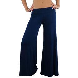 Hybrid - Womens Wide Leg Boho Palazzo Gaucho Pants - Plus Size 2X - Navy