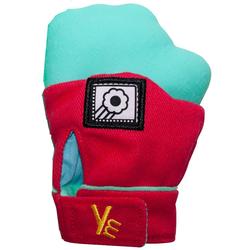 Yummy Mitt Teething Mitten Glow in the Dark Red & Turquoise