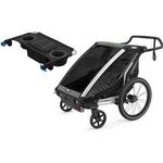 Thule Chariot Lite 2 Multisport Trailer - Agave with Double Stroller Organizer